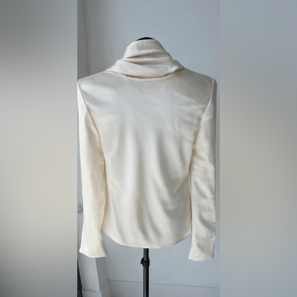 Saint Laurent Cream Silk Blouse - Picture 3 of 6